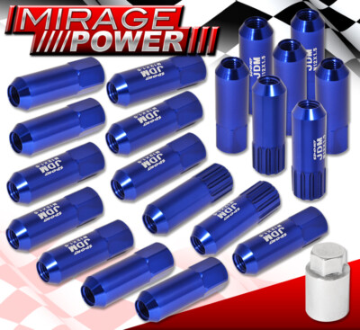 For GMC M12X1.5mm Locking Lug Nuts Truck SUV Exterior 20 Pieces Wheels Kit Blue