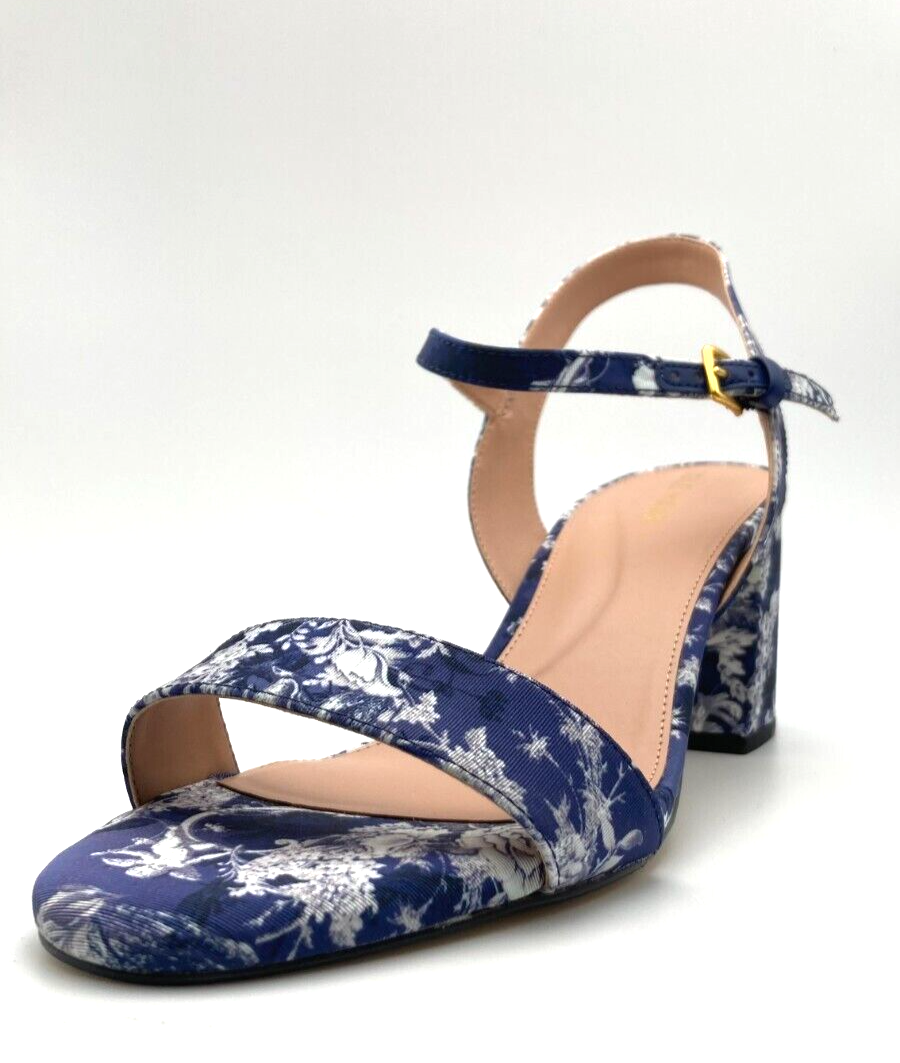 New! Cole Haan Navy Blue Floral Josie Block Heels, Women's size 5