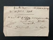 French soci�t� autographs de la Goye Combe Morel Courtois Carillion Havard