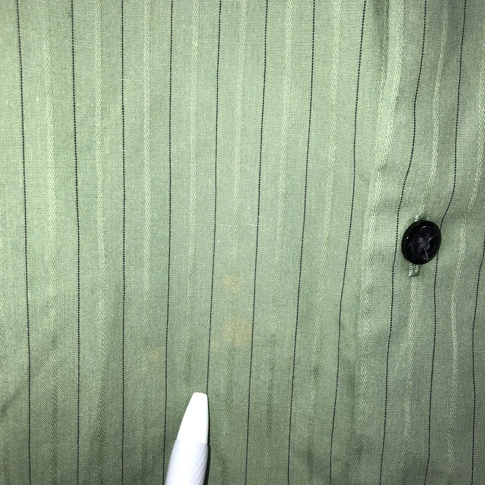 Axist Men's Slim Fit Basil Striped Button Up Long Sleeve Shirt Size 18 34x35 - Image 2 of 4