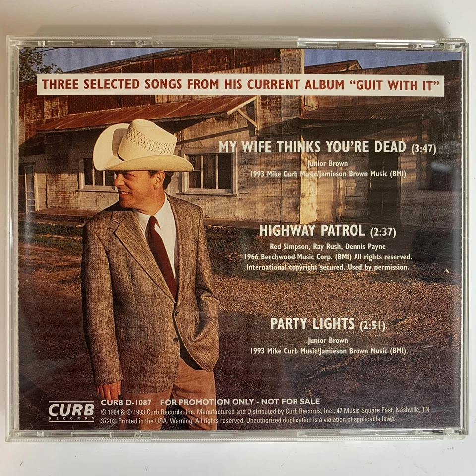 Junior Brown Preview CD Promo Single Foto 2 de 2