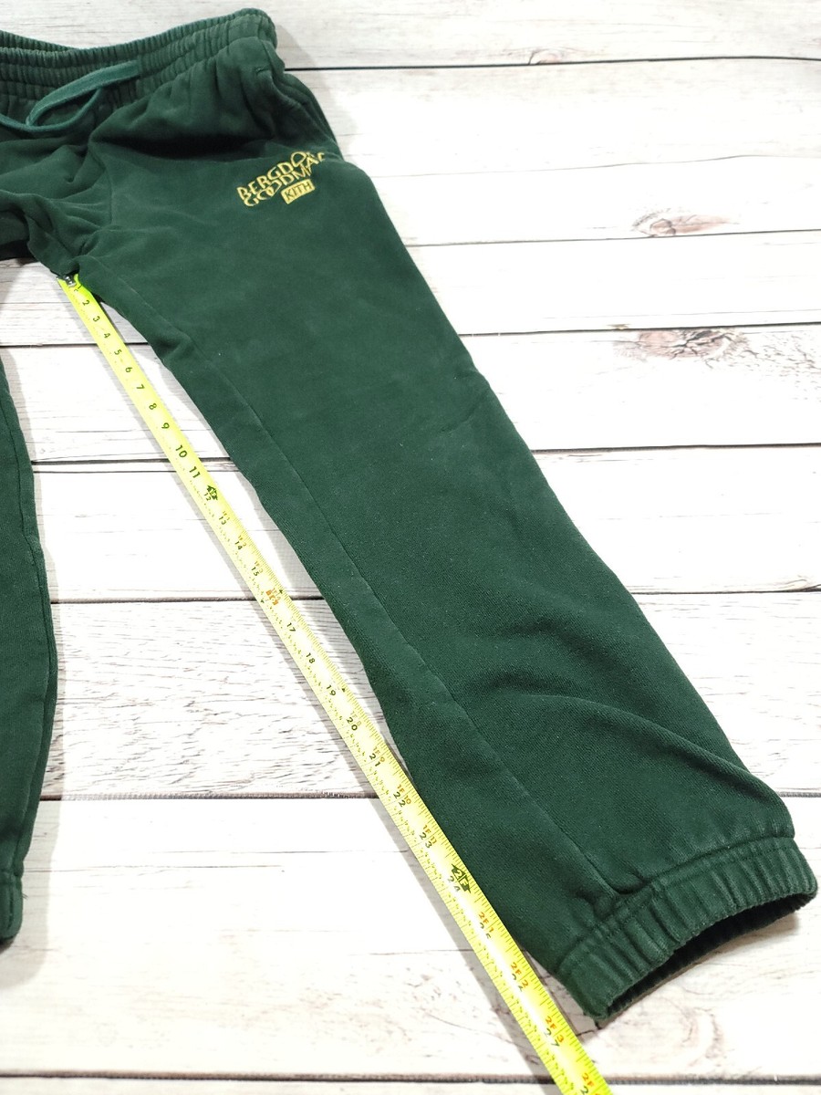 KITH X Bergdorf Goodman Green Jogger Pants Sweatpants Size Xs Q5