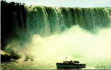 Maid Of Mist Steamer Tour Horseshoe Falls Niagara Falls Canada Chrome Postcard