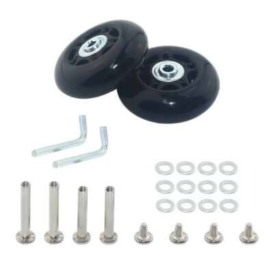 2x Kofferrollen Ersatzrollen Gummi Rollen Räder Mute Gepäck Koffer Ersatz Wheels
