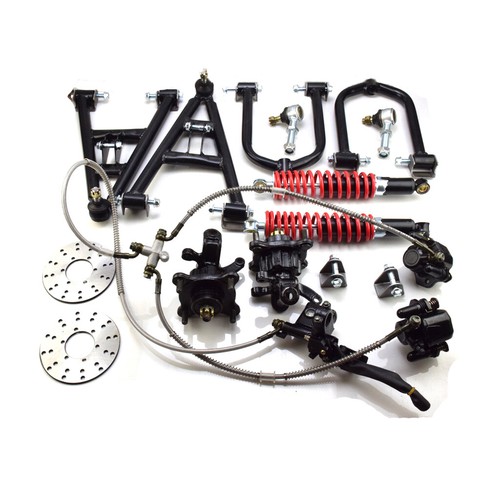 35cm Front Suspension Swingarm Upper/Lower A Arm Steering Strut Knuckle Spindles - Picture 2 of 18