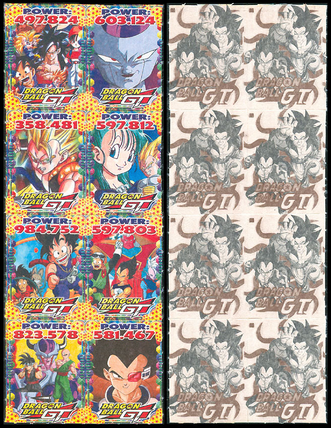 8 ANIME MANGA DRAGON BALL GT Filipinas TEKS / Tarjetas coleccionables 1