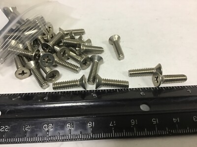 Qty (45) 10-24 X 3/4  Stainless Phillips Flat Head Screws