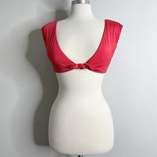 Trina Turk Getaway Solid Cap Sleeve Bikini Top Size 8 NWT