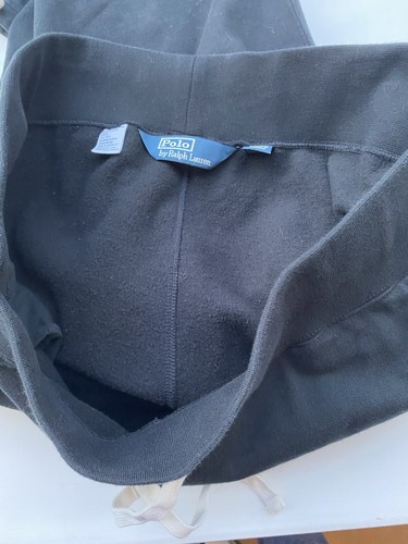 Men’s Vtg Polo Ralph Lauren 2PC Tracksuit Size 2XB Big Black Sweatshirt/ Pants - Picture 13 of 14