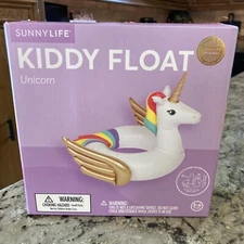 SunnyLife Authentic Unicorn Kiddy Float Inflatable Pool Beach Luxe Ride-On Float