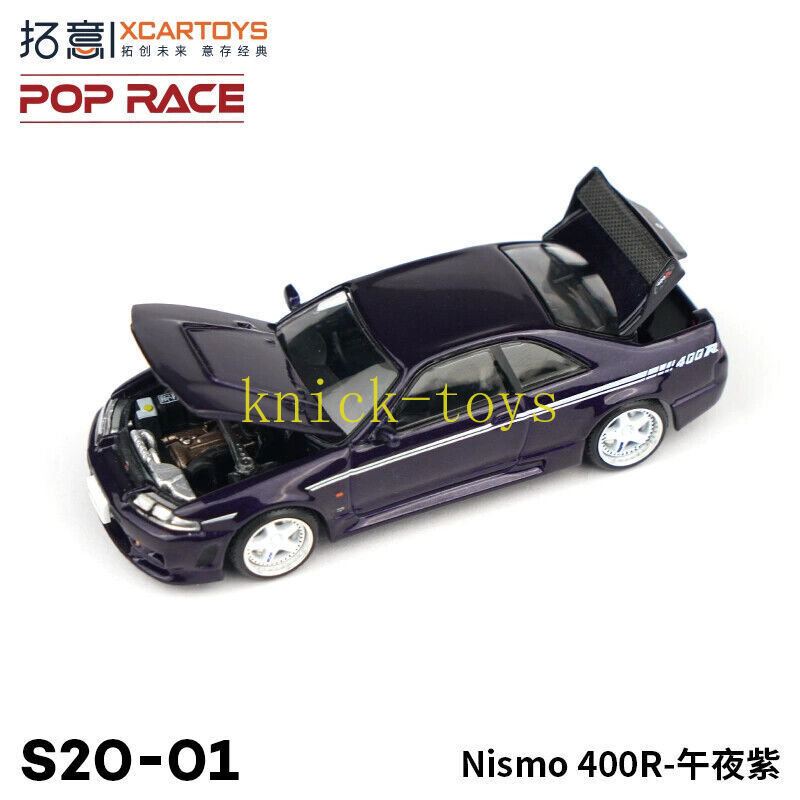 XCarToys x Pop Race 1:64 GT-R NISMO 400R MIDNIGHT PURPLE Diecast