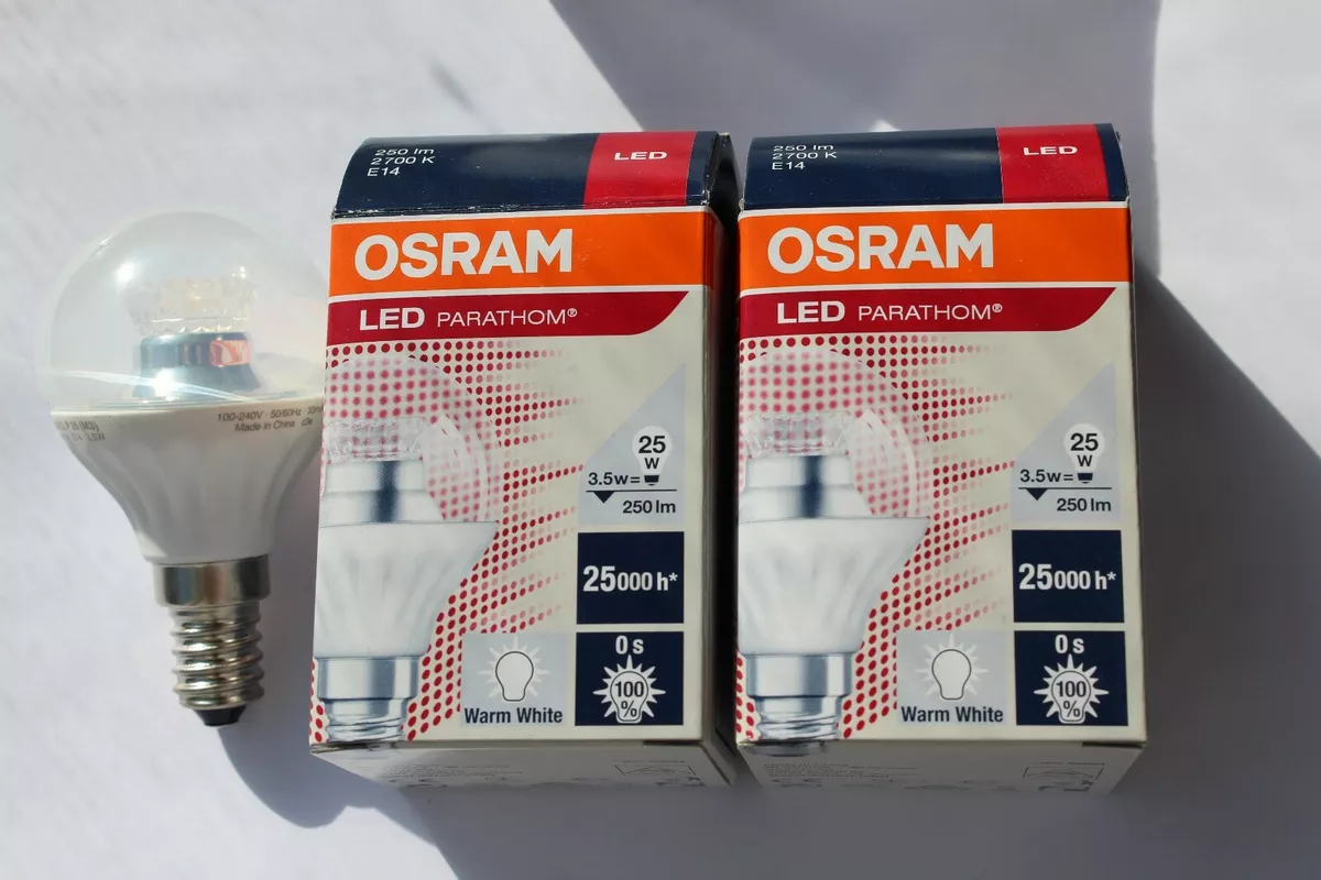 Bulb spherical filament LED E14 G45 OSRAM 4W 2700 Kelvin warm white 470  lumen