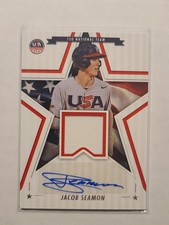 2025 USA Baseball Stars & Stripes #SSM-JS Jacob Seamon Autograph Relic