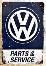 Beetle Parts & Service Tin Sign (Type 1 & 2 Bug Split Oval Kombi Cab Bus) W50524