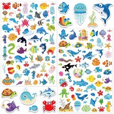 1480PCS Ocean Stickers for Kids, 24 Sheets, Vinyl, Waterproof Under The Sea F...