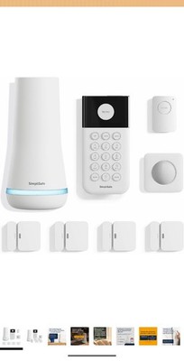 SimpliSafe Home Security System with Smart Alarm Wireless Indoor Camera, 8 Piece
