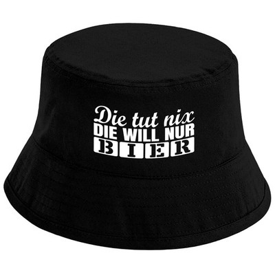 Fischerhut   Die tut nix Die will nur Bier   Lustiger Partyhut Festival Malle