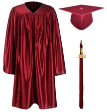 Shiny Kindergarten Preschool Graduation Gown Cap Set With 2025 Tassel