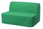 IKEA LYCKSELE Cover for 2-seat sofa-bed, Vansbro bright green, 204.797.50