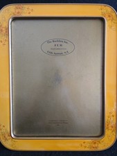 The Bucklers Inc Fifth Ave NY Enamel Picture Frame Yellow Gold Floral 11x9  8x10