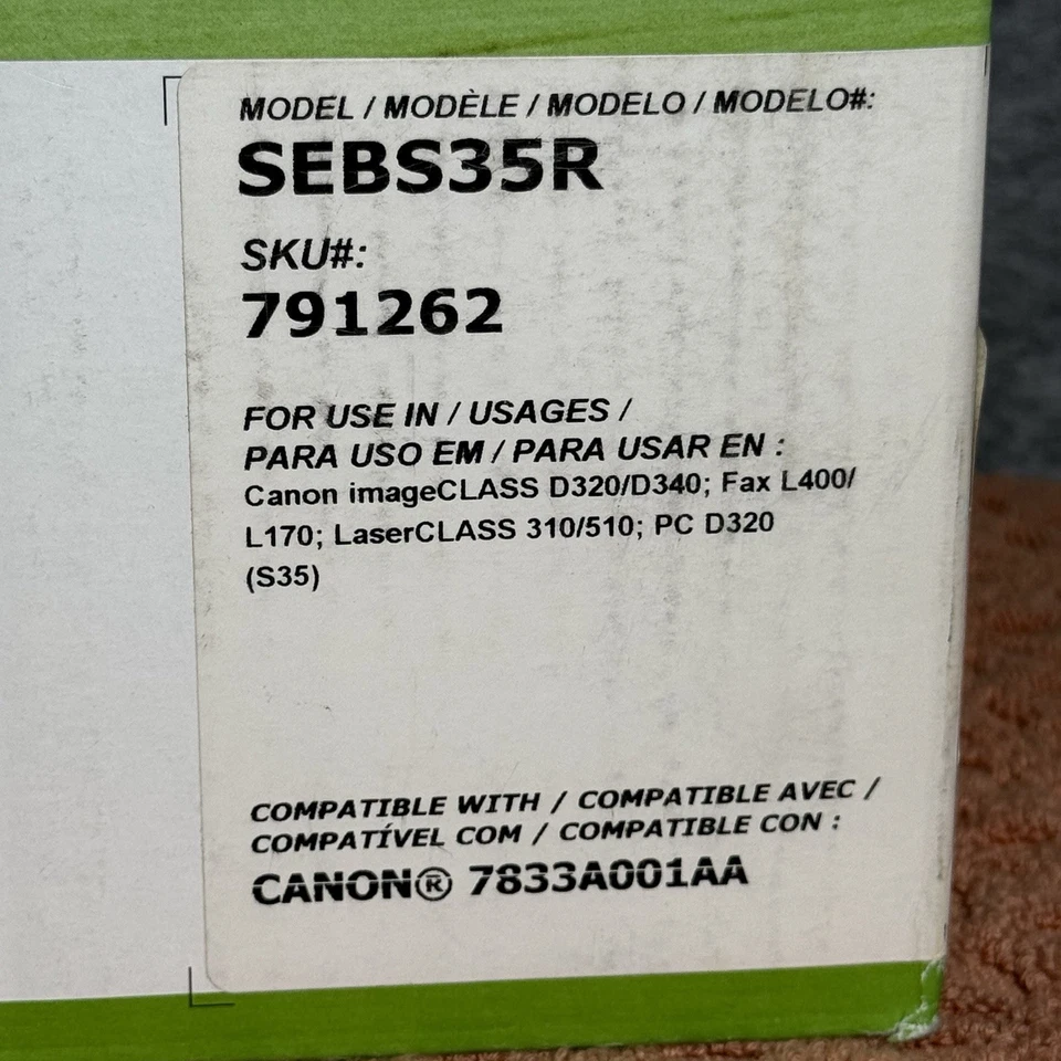 CANON TONER CARTRIDGE 7833A001AA SEBS35R expired? SUSTAINABLE EARTH REMAN - Image 2 of 4