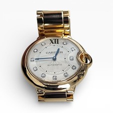 Full Set Cartier Ballon Bleu 36 mm 18K Yellow Gold Automatic Watch W69003Z2 3