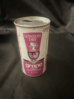 Vintage London Dry Grape Soda 1960/70’s Empty Steel 12 oz. Pull Tab Soda Can