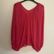 NWT Vince Camuto Women Tops Pink Size 2X Slit Sleeve V-Neck