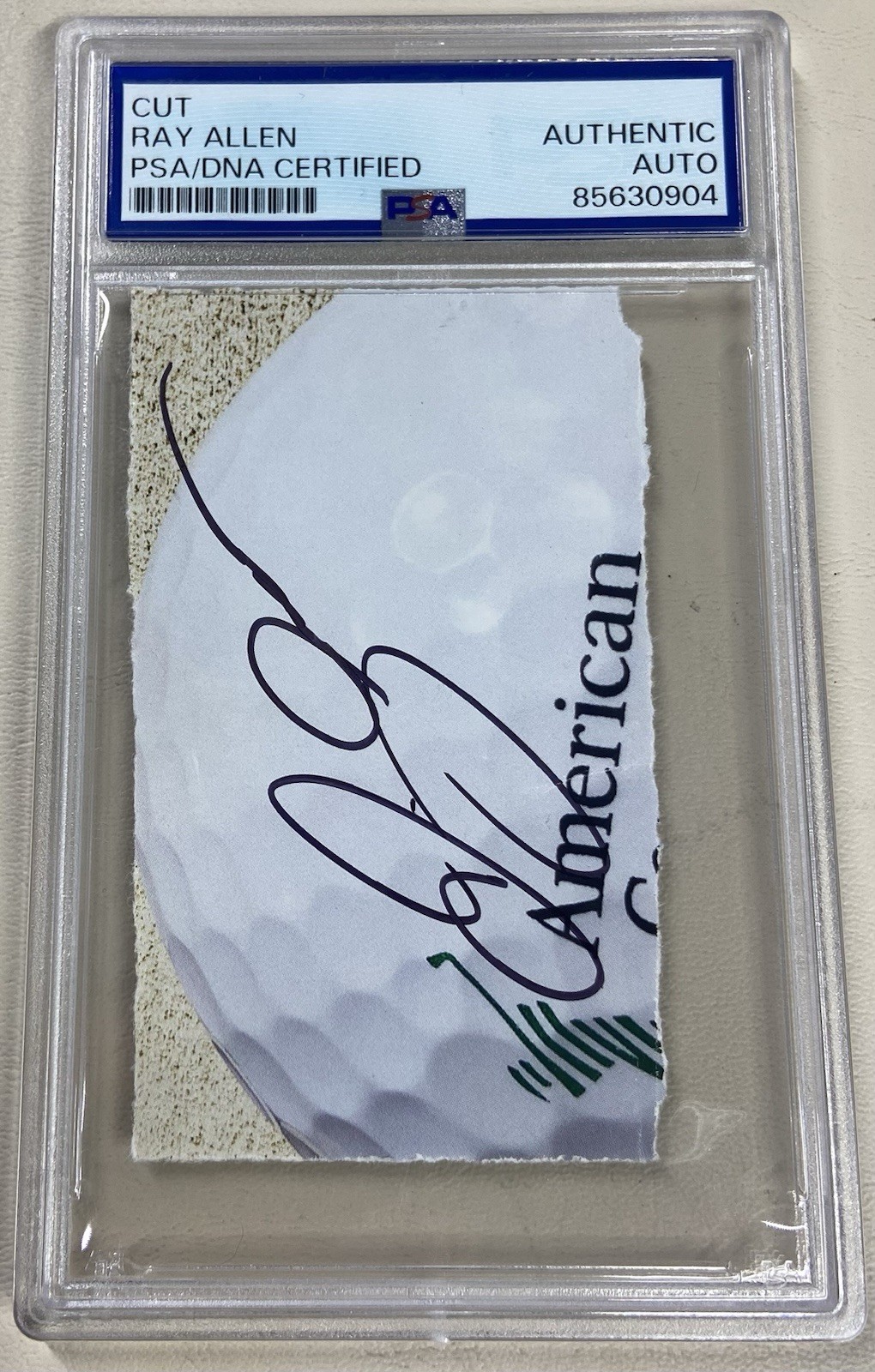 Ray Allen Autographed Signed Auto Cut PSA/DNA 