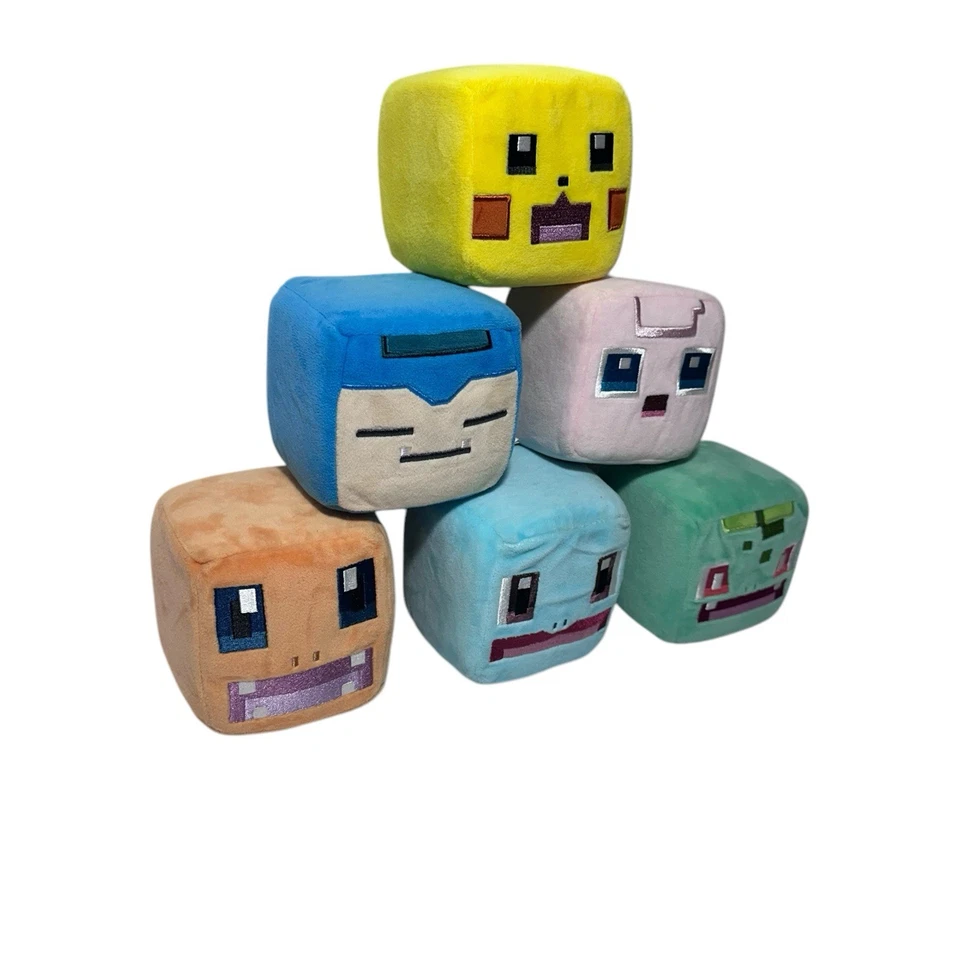 Pokemon Quest Lote De 6 Cubos Bloque Minecraft 4” Alto 4” Ancho Leer Descripción. Foto 2 de 4