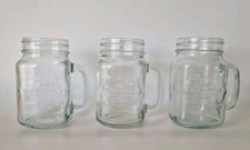 3 x THE KRAKEN BLACK SPICED RUMBA GLASS TANKARD MASON JARS. 