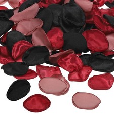 Seidenrosenblätter, 200 Stück künstliche Blütenblätter, Schwarz Rot Gemischt