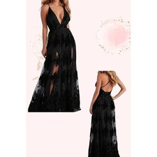 Windsor - Morgan Flocked Velvet A-Line Formal Dress - Size Small