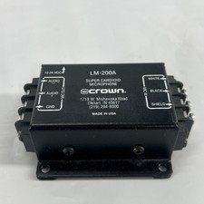 Crown LM-200a Super Cardio Microphone, 12-24 VDC