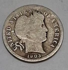 1903 P Barber Dime 90% Silver, 100+ years Old As Shown  BD102