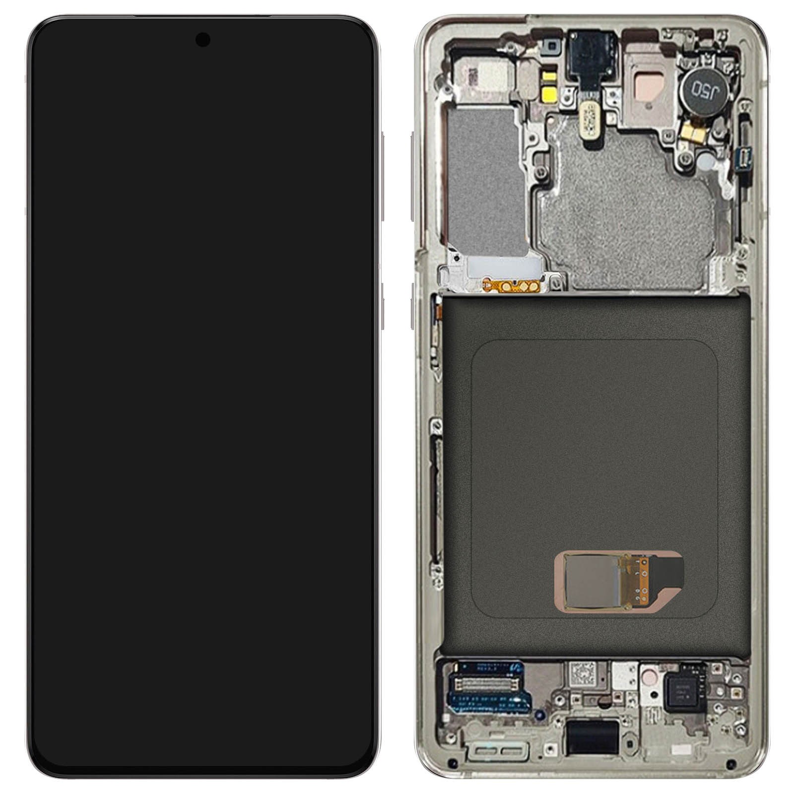 Écran LCD original Samsung Galaxy S21 avec vitre tactile noire pour réparation de bloc complet