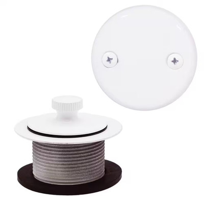 1-1/2 In. NPSM Coarse Thread Twist and Close Tub Trim Set with 2-Hole Overflow F