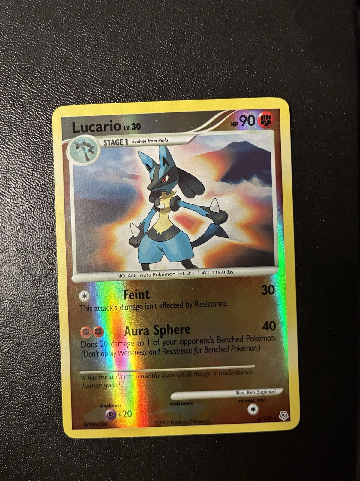 Pokémon Lucario 6/130 Reverse Holo Rare Diamond & Pearl