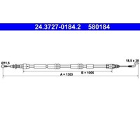 ATE 24.3727-0184.2 Seilzug Feststellbremse Hinten FüR Vag