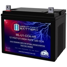 Mighty Max ML-U1-CCAHR 12V 320CCA Battery for JohnDeere X350 42-in Deck Mower