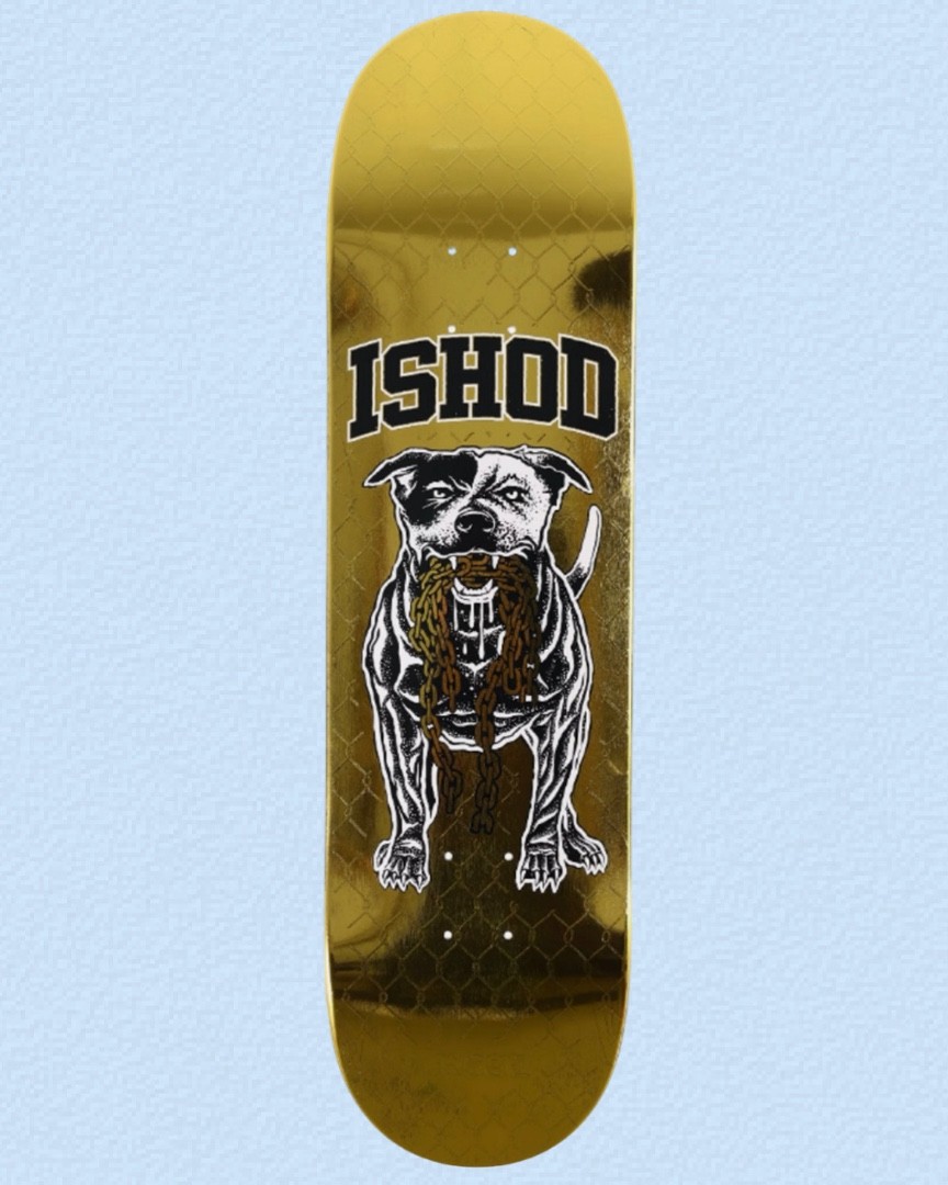 RARE Ishod Good Dog V2 Skate Shop Day Limited Gold Foil 8.5 Real Skateboard Deck