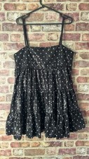 ZARA NEW POLKA DOT Sequinned Dress Size L Gorgeous Sparkle 