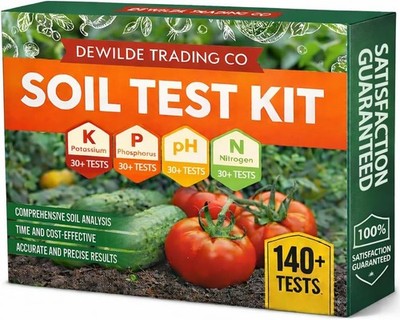 Soil Test Kit 140 Tests Ph Ammonia Nitrogen Phosphorus Potassium Soil Fertility