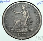 1877-S Trade Dollar VF/XF 420 Grains 90% Fine