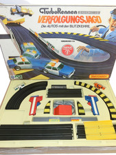 Vintage Matchbox 80er Jahre Slotcar Turbo Autorennbahn Verfolgungsjagd