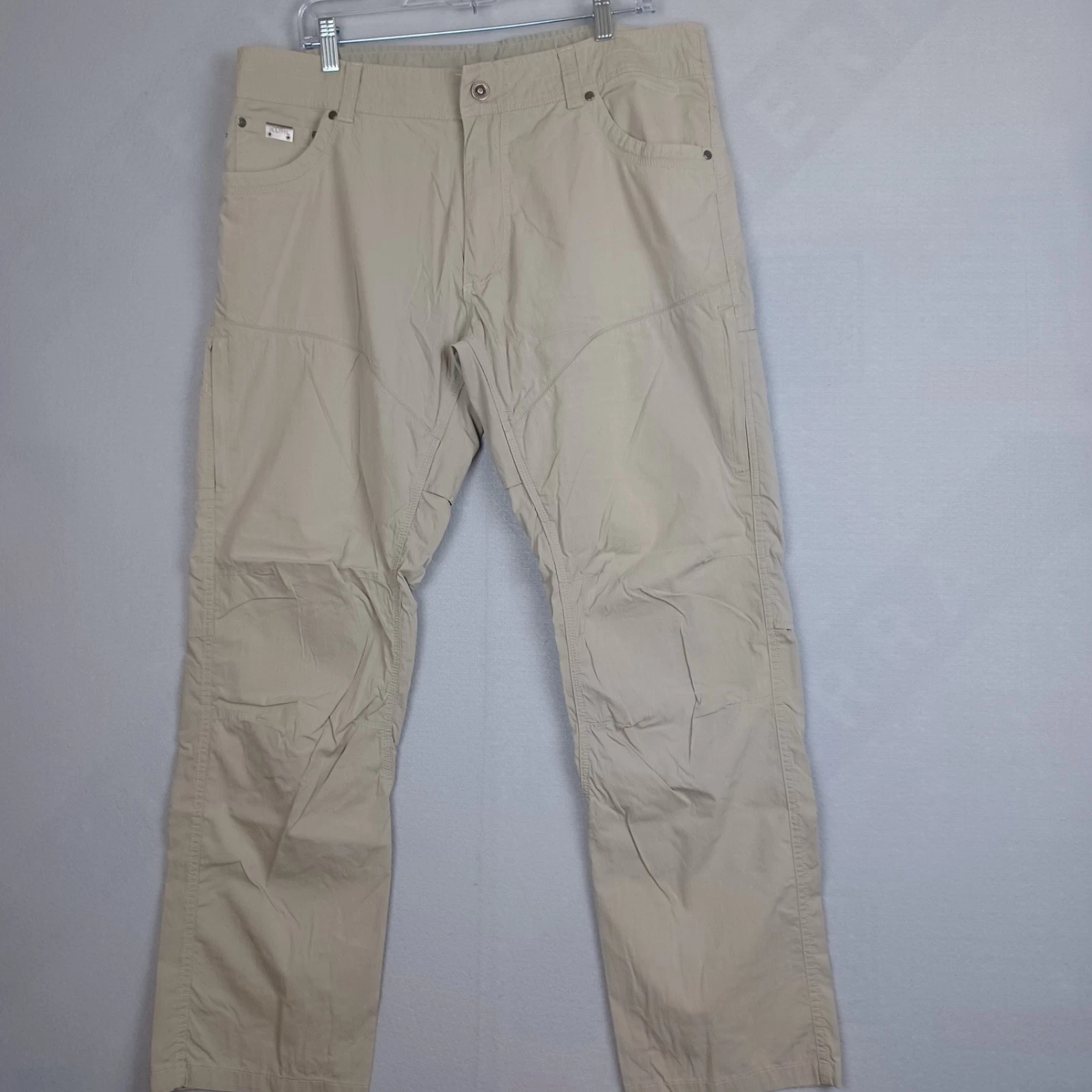 Kuhl Beigh Workwear Utility Hiking Stretch Lightweight Pants 36x32 (36x29)