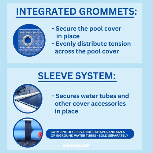 Swimline Hydrotools 25x50' Super Guard Winter Poolabdeckung, unterirdische Pools - Bild 3 von 7