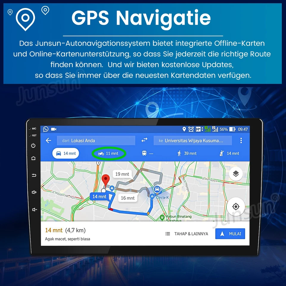 Carplay Autoradio Für Benz Smart Fortwo 451 454 2005-2015 GPS Navi WIFI BT 4+64G - Bild 3 von 4