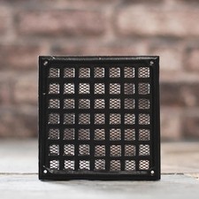 Black Cast Iron Square Air Brick/Air Vent - 5.5"