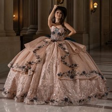 Princess Quinceanera Dresses Rhinestones Sleeveless Appliques Sweetheart Sweet16